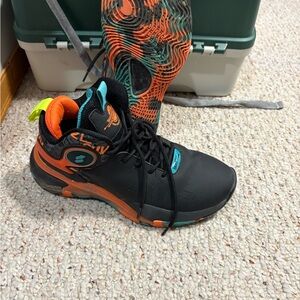 Black and Orange Athletic Shoes